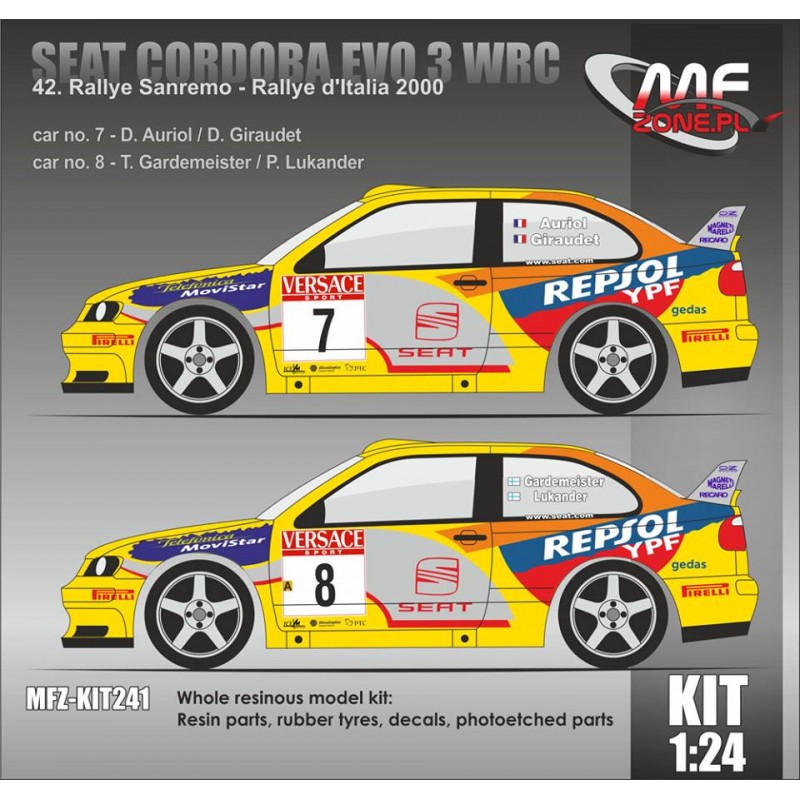 Seat Cordoba WRC Evo 3 Gardemeister San Remo 2000