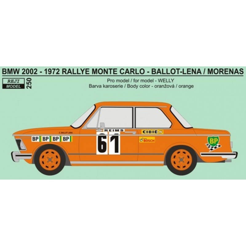 BMW 2002 Rallye Monte Carlo 1972 Ballot-Lena