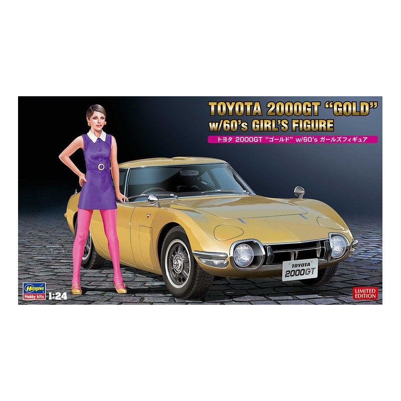 Toyota 2000GT Gold with 60's Girl