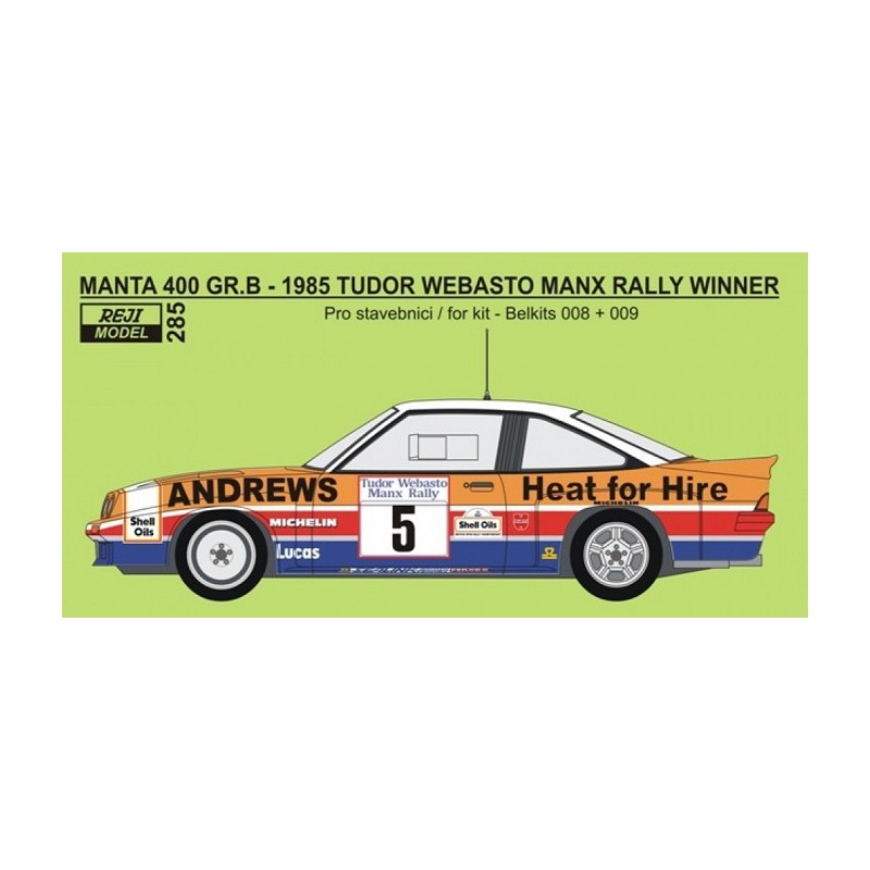 Opel Manta 400 1985 Manx rally Brookes
