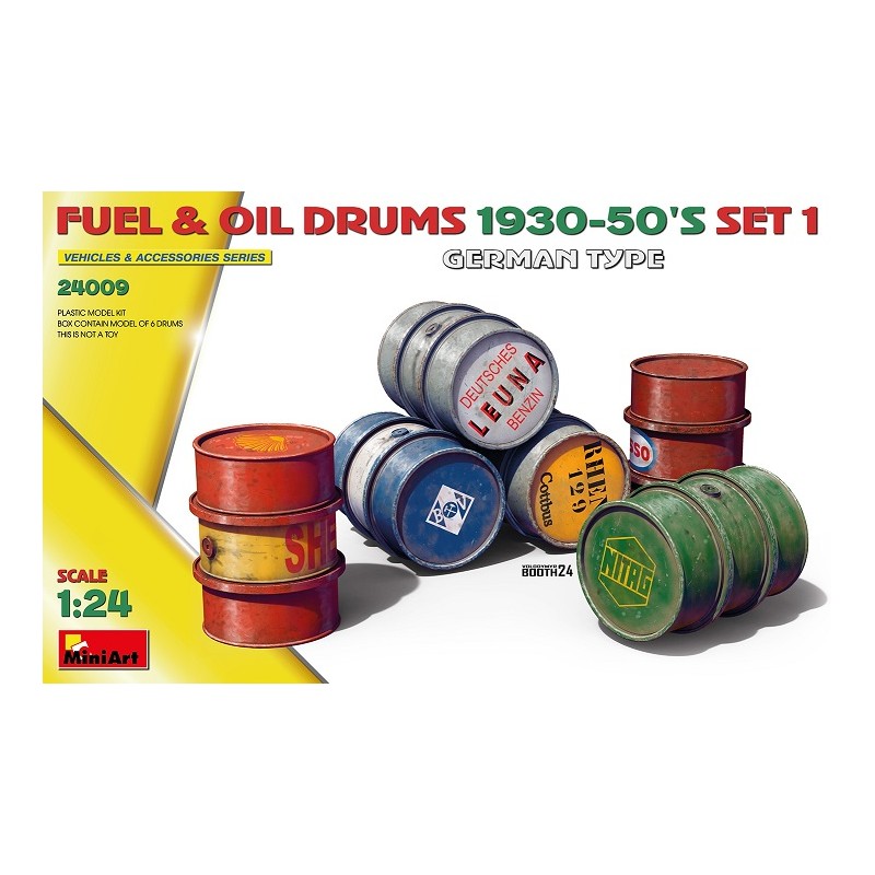 Fuel & Oil Drums 1930-50's set 1