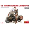 U.S. Military Policeman with Motorcycle