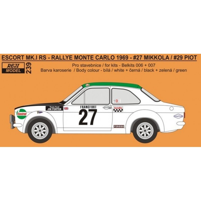 Ford Escort Mk.I - Rallye Monte Carlo 1969 - Mikkola 1/24