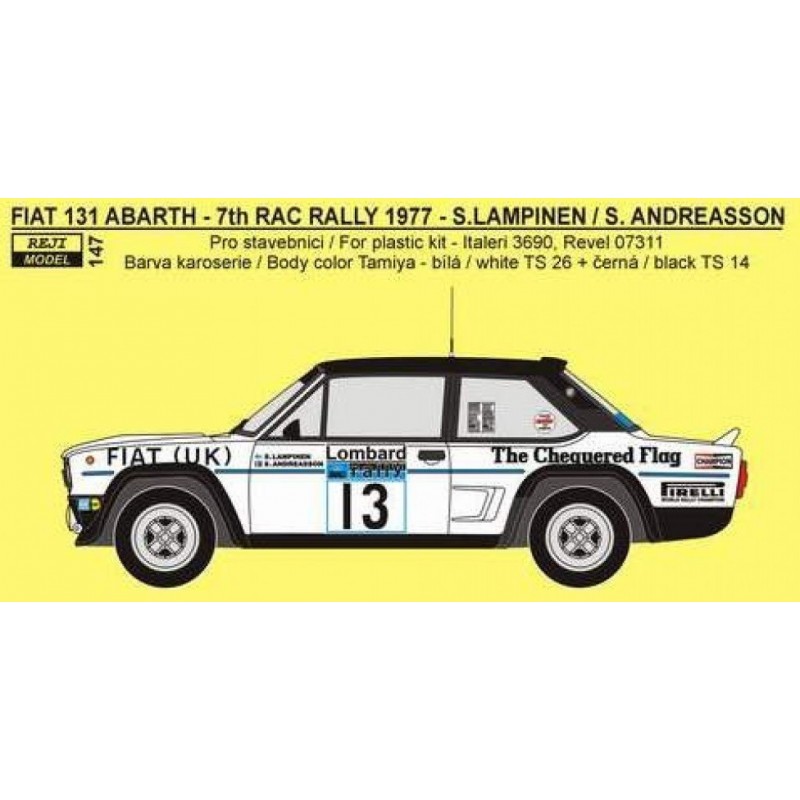 Fiat 131 Abarth FIAT UK - 7th RAC1977 - 13 Lampinen / Andersson
