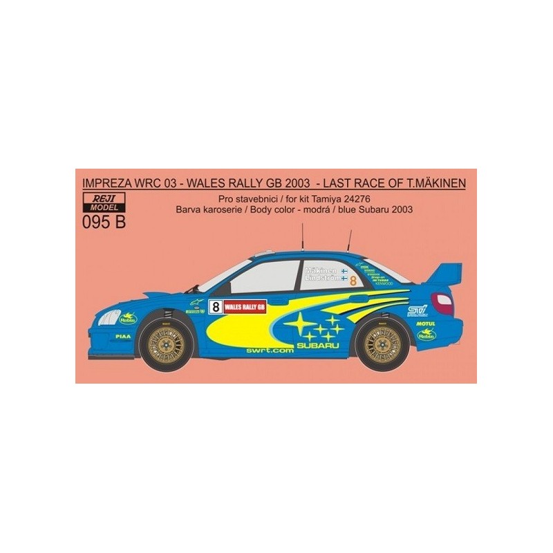 Subaru Impreza WRC SWRT Wales Rally 2003 Makinen