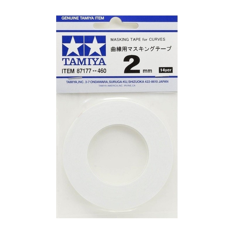 Masking tape curves 2 mm